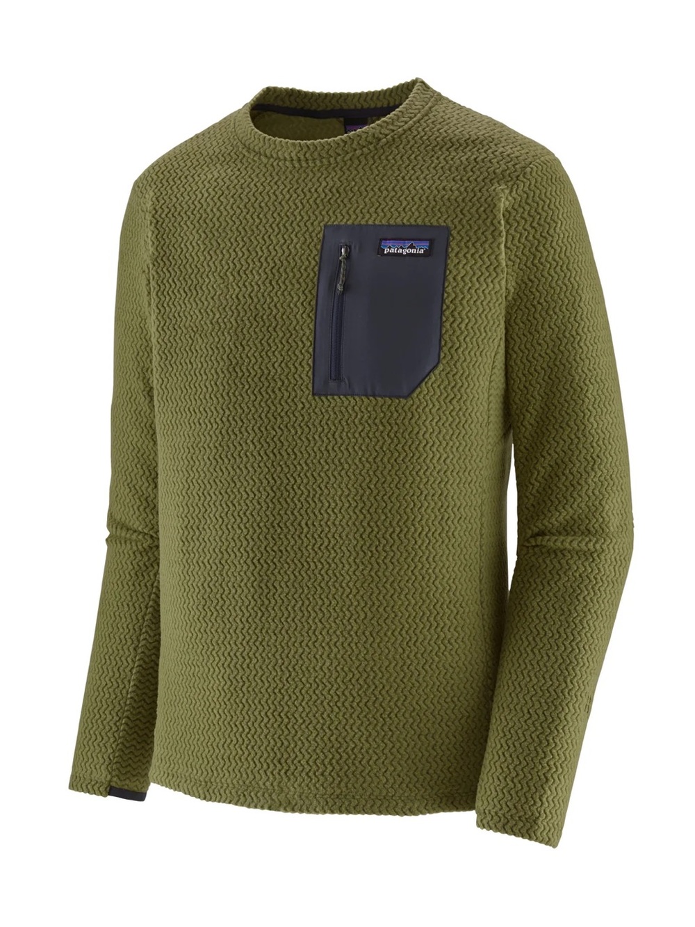 Patagonia Men's R1 AIR Crew Pullover Green Fleece Waffle Medium M